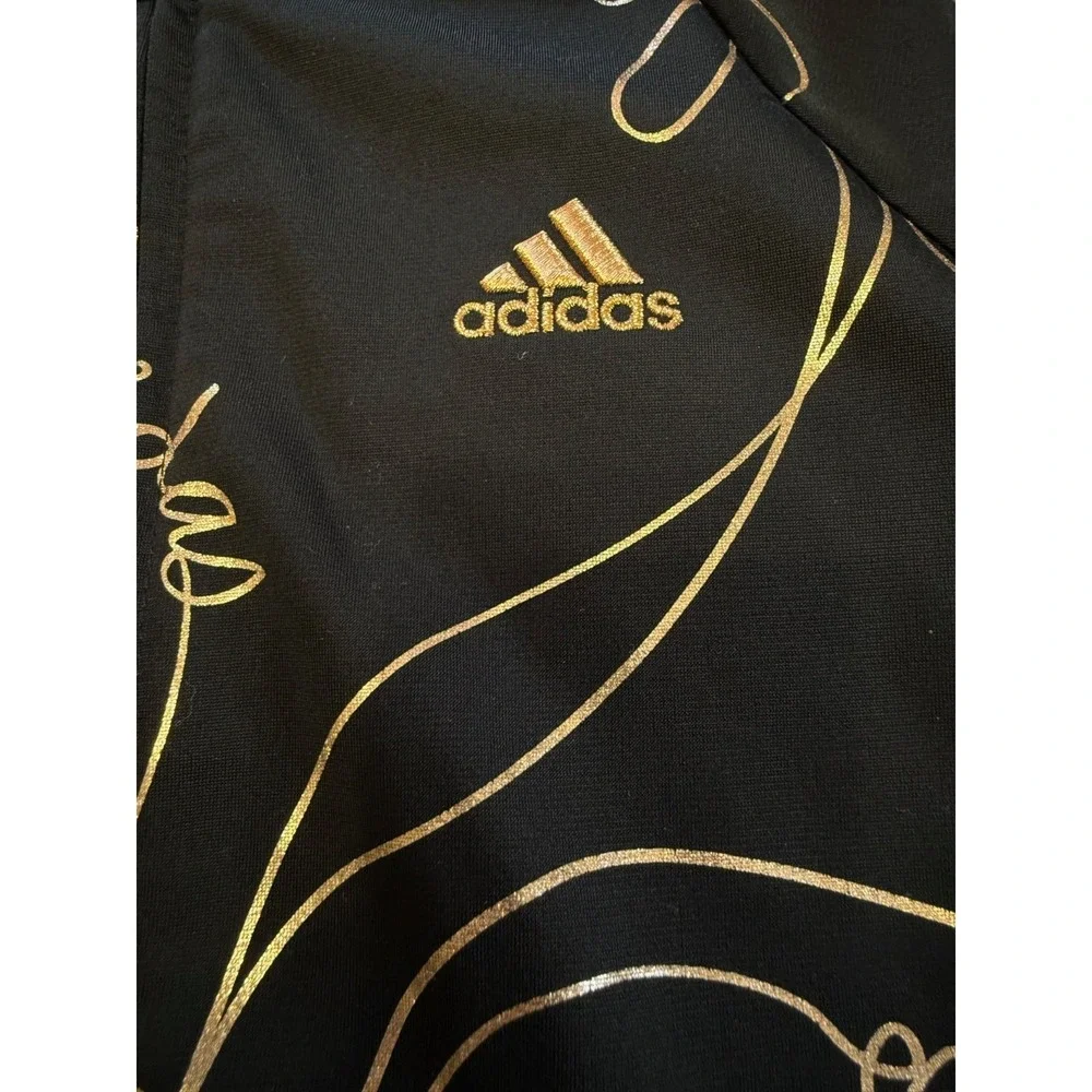 Adidas‎ Adi AOP Script Floral Black Gold Track Set Kids 5 YR